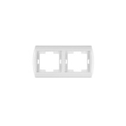 Ramka podwójna pozioma abex Nova biała RA-2N