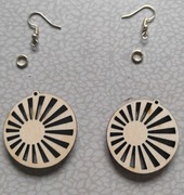 Kolczyki handmade baza decoupage kol34