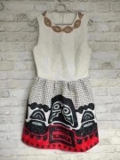 Sukienka wizytowa koktajlowa biała sheinside wieczorowa mini rozkloszowana