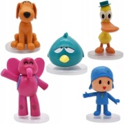 FIGURKI TOPPERY NA TORT POCOYO DUŻE DEKORACJA 5 SZT.