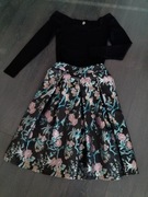 **ATŁAS**spódnica pokazowa fałdy żakard VINTAGE