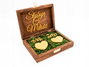 Pudełko na obrączki ślubne boho rustykalne PO11