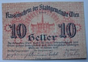 Notgeld - Gutschein, Austria, Wien, 10 Heller, 1920