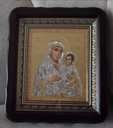Ikona Prawosławna w kiocie Matka Boska Jerozolimska. Nowa na prezent.