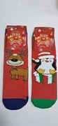 Skarpetki świąteczne 2x Merry Christmas Happy New Year Rozmiar 35-38 B85%