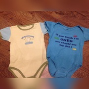 Zestaw 2szt body z kr.rękawem r.86 i napisami (10)