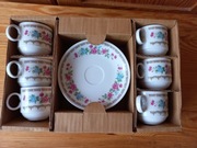 Nieużywany porcelanowy serwis kawowy z lat 70.