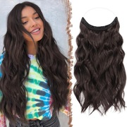 Dopinki doczepy włosy syntetyczne 40cm ciemny brąz