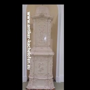 Piec kaflowy zabytkowy, kafle