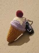 handmade, brelok do torby, lody 