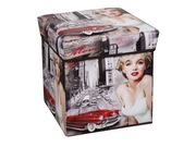 Pufa z pojemnikiem 30 x 30 x 30 GLOBAL, pomysł na prezent