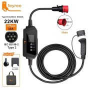 Mocna Ładowarka EV Feyree 22kW 32A Typ 2 – WiFi, Aplikacja, Nowa!