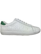 Biało zielone buty Gucci Ace retro vintage premium logo 0214 39