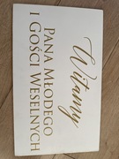 Tablica witamy pana młodego i gości weselnych 