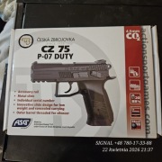 Wiatrówka Pistolet replika CZ 75 P-07 Duty 2000 śrutu BB + 8x CO2 GW.