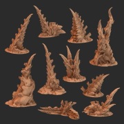 StarCraft Gra Planszowa Bitewna Tabletop Zerg Teren 3 makieta