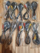 Kable SCART(Euro) - 3x RCA(cinch) 1,2 m 10 sztuk (zestaw)