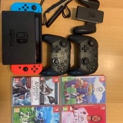 Nintendo Switch, 9 gier, stan bardzo dobry!