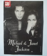 Michael Jackson i Janet Jackson  (plakat A4 z czasopisma „Girl”)
