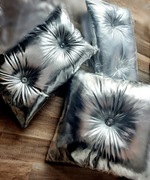 Poduszka dekoracyjna srebrna, złota 30x50