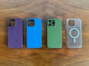 Oryginalne etui APPLE Crystal Clear i FineWoven IPHONE 15 PRO MAX + 2 inne
