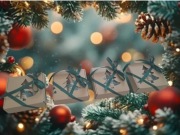 Box prezentowy -podziękowanie choinka mała, herbatka, miodek, czerpak, sok