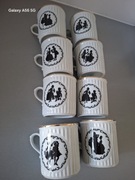 Kubki czeskie Rokoko Mozart vintage 8 sztuk Dubi
