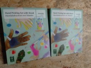Farby do odbicia dłoni stóp dziecka zestaw DIY z podstawką 6 kolorów