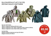 DLA CHŁOPCA 6/7 LAT (116/122) ZESTAW 3 BLUZ 