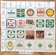 Podkładki, podstawki pod piwo po 2 zł zestaw za 35 zł, Nr18 cały świat 