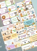 Karteczki do lunchbox liściki motywujące Polskie angielskie odpowiedniki 