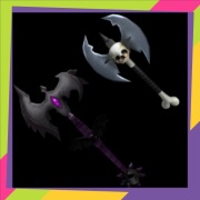 BattleAxe Set (I + II) MM2 Murder Mystery 2 Roblox