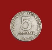 Moneta 5 rupii 1970, Indonezja