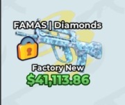 Limitowany Famas Diamonds Case Paradise roblox