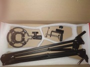 Statyw mikrofonowy z koszykiem, mam też pop filtr na sprzedaż ,studyjny