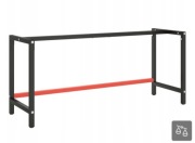vidaXL Rama do stołu roboczego, czerwono-czarna, 180x57x79 cm, metal