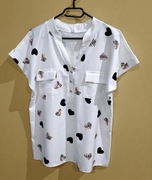 Nowa, biała bluzka damska w serduszka  M/38 - oversize