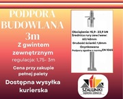 Stemple podpory budowlane 3m gwint zewnętrzny doki plyty