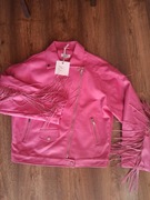 Ramoneska damska różowa z fredzlami 