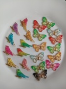 Dekoracyjne zawieszki, motyle i ptaszki ( 22 sztuki)