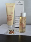 Clarins pianka do mycia foaming cleanser 125ml olejek 50ml double serum 