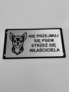 Wyjątkowe tabliczki uwaga zły pies duży wybór Chihuahua GRATIS BRELOCZEK