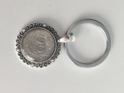 Breloczek z oryginalną monetą 20 groszy 1923 r.– rękodzieło, żywica, unikat