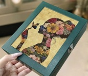 Organizer na biżuterię z lusterkiem kobieta prezent vintage szkatułka