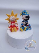 Figurki z masy cukrowej na zamówienie.Zestaw Fnaf-słońce i księżyc.