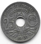 Francja 25 cen.1931