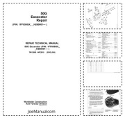 John Deere 50G Operation, Test and Repair Manual Serwisowa Katalog części
