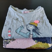 Bluzka długi rękaw i sweterek dla dziewczynki. 