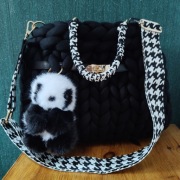 Torebka ręcznie robiona, rękodzieło, torebka z włóczki, chunky bag