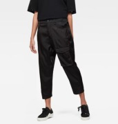 G STAR RAW eleganckie czarne atłasowe spodnie boxxa 3d cargo boyfriend